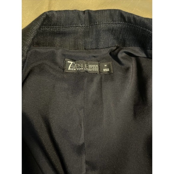 7th Avenue Design Studio New York & Co Blazer Jacket Women's Size M Blue Lined - Picture 9 of 12